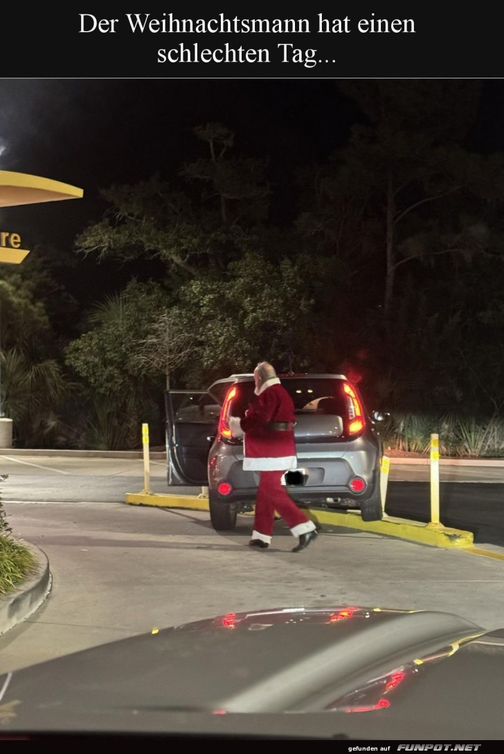 Santa im Fast-Food-Wunderland erwischt!