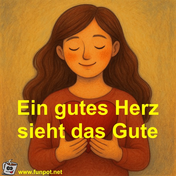 Ein gutes Herz sieht das Gute