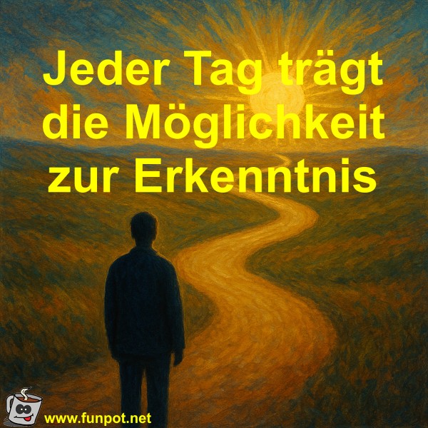Jeder Tag tr�gt die M�glichkeit zur Erkenntnis