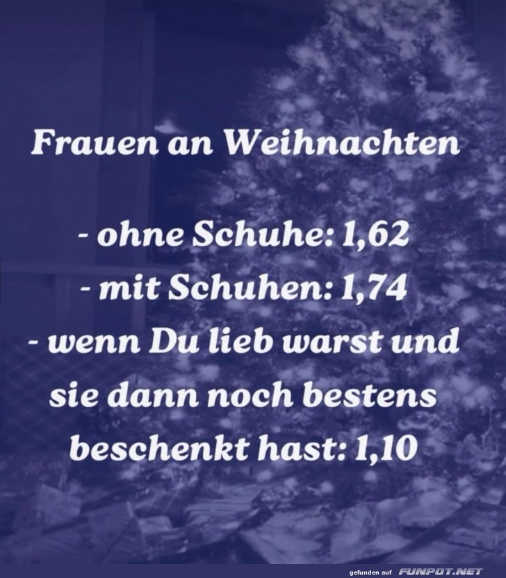 Wie Frauen an Weihnachten schrumpfen