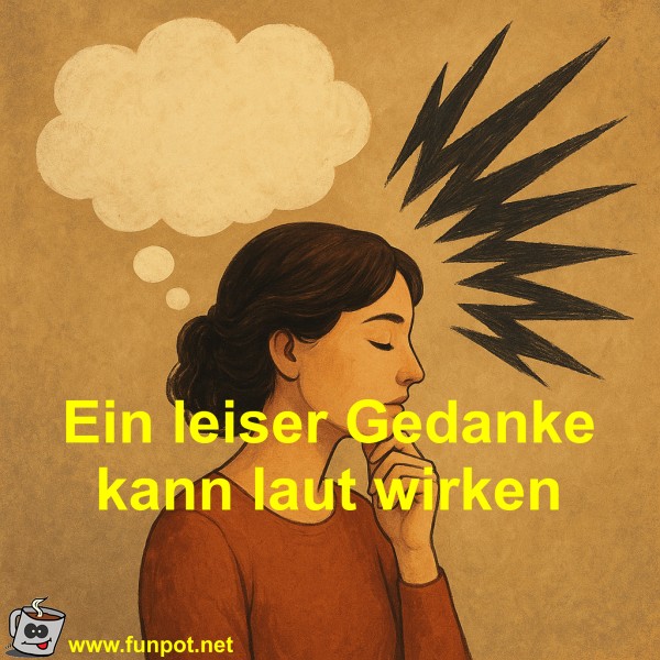 Ein leiser Gedanke kann laut wirken