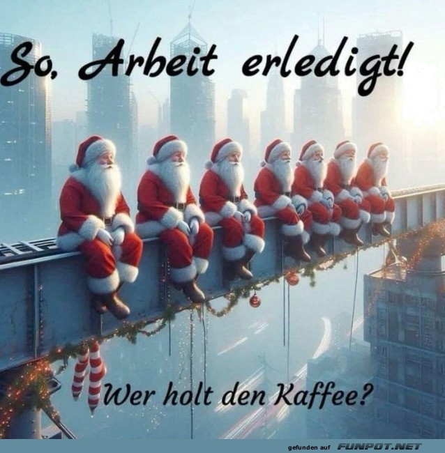 Weihnachtspause auf Wolkenkratzern