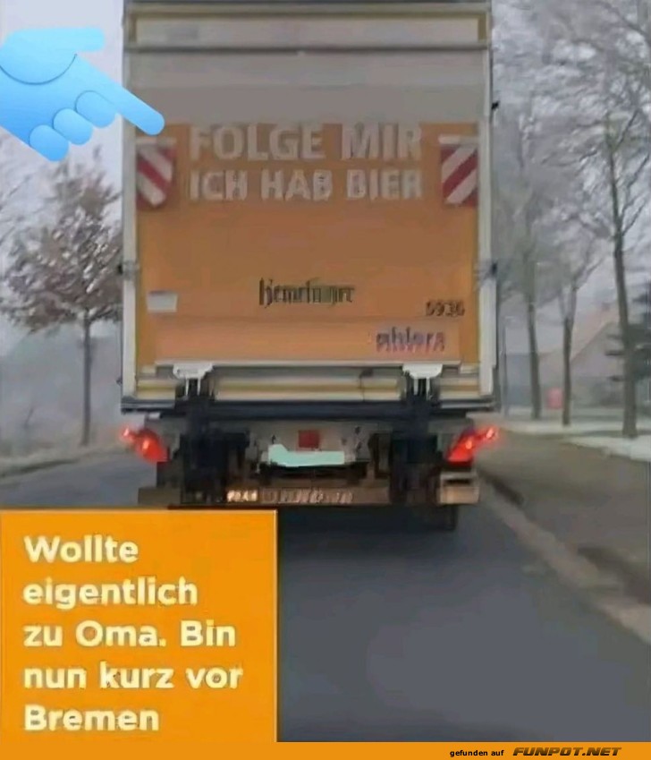 Bier statt Oma: Verfolger irrte sich!