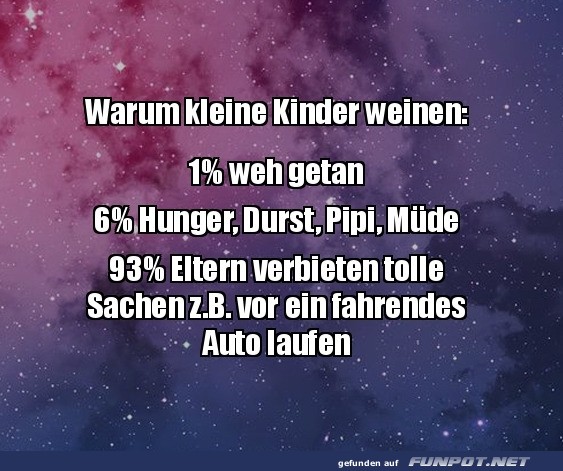 Warum Kinder Tr�nen vergie�en