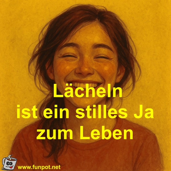 Lächeln ist ein stilles Ja zum Leben Lächeln ist ein stilles Ja zum Leben
