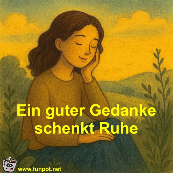 Ein guter Gedanke schenkt Ruhe