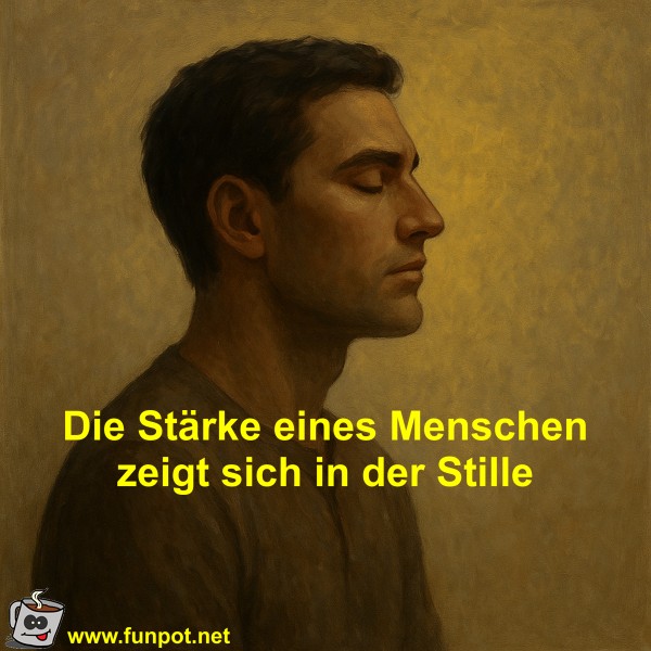 Die St�rke eines Menschen zeigt sich in der Stille