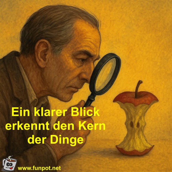 Ein klarer Blick erkennt den Kern der Dinge Ein klarer Blick erkennt den Kern der Dinge