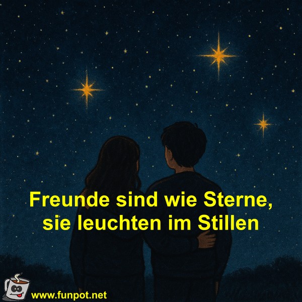 Freunde sind wie Sterne, sie leuchten im Stillen