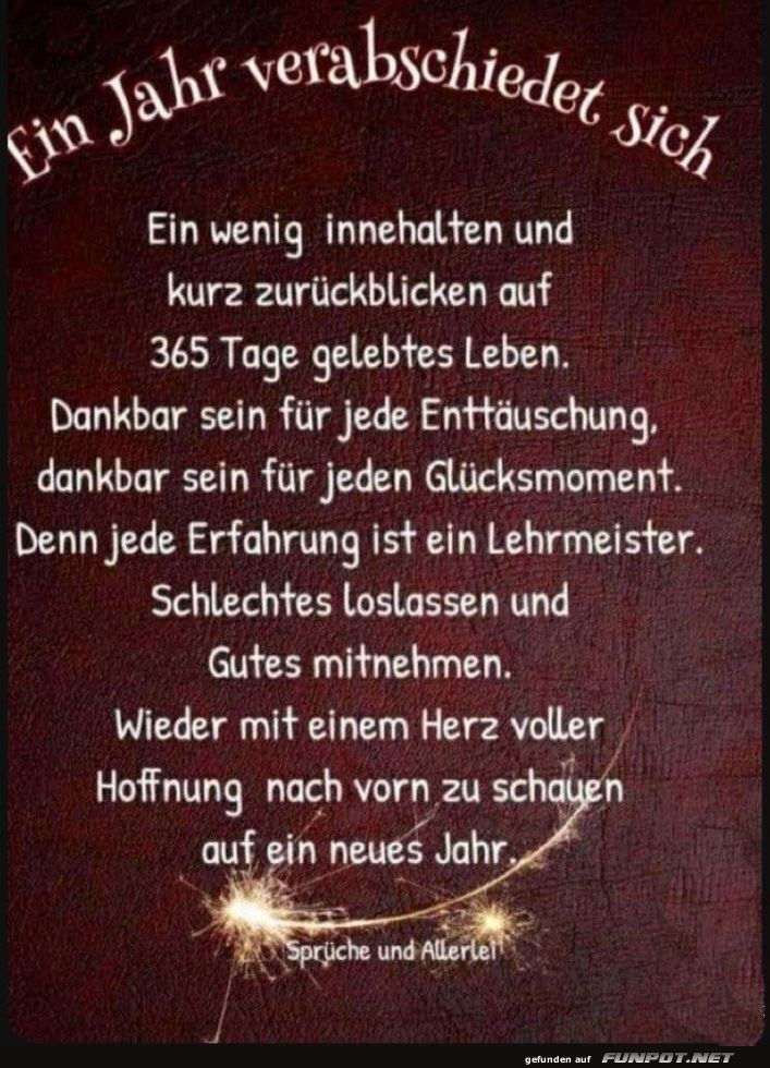 Das Jahr verschwindet