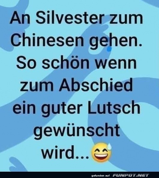 Silvester: Lutsch statt Rutsch? ?