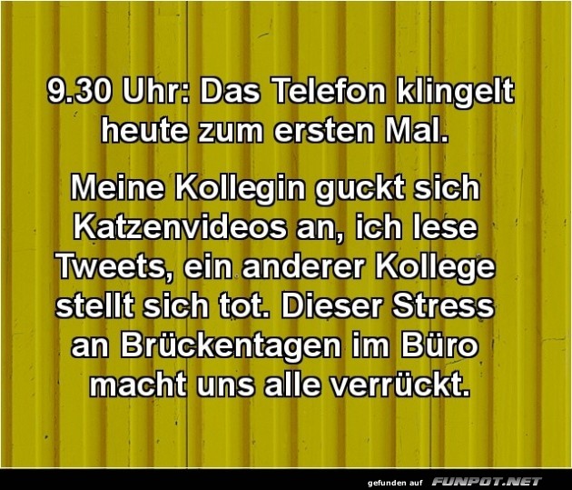 Br�ckentage im B�ro