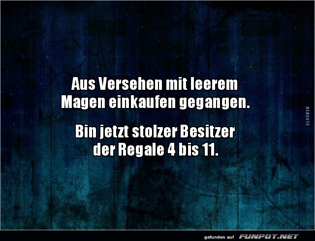 Nie wieder hungrig shoppen!