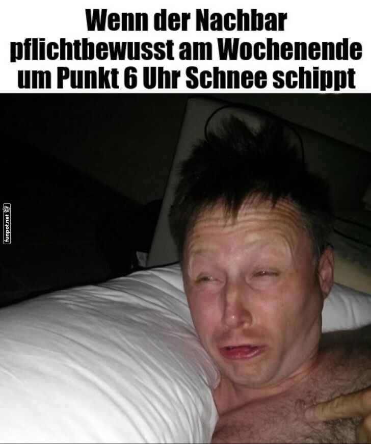 Morgendliche Nachbarschafts-Action im Schnee