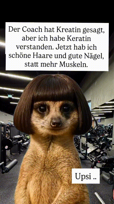 Kreatin mit Keratin verwechselt