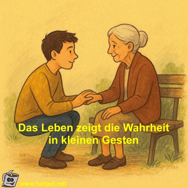 Das Leben zeigt die Wahrheit in kleinen Gesten