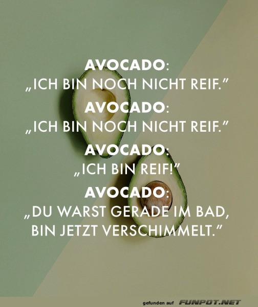 Avocado-Zeit ist relativ