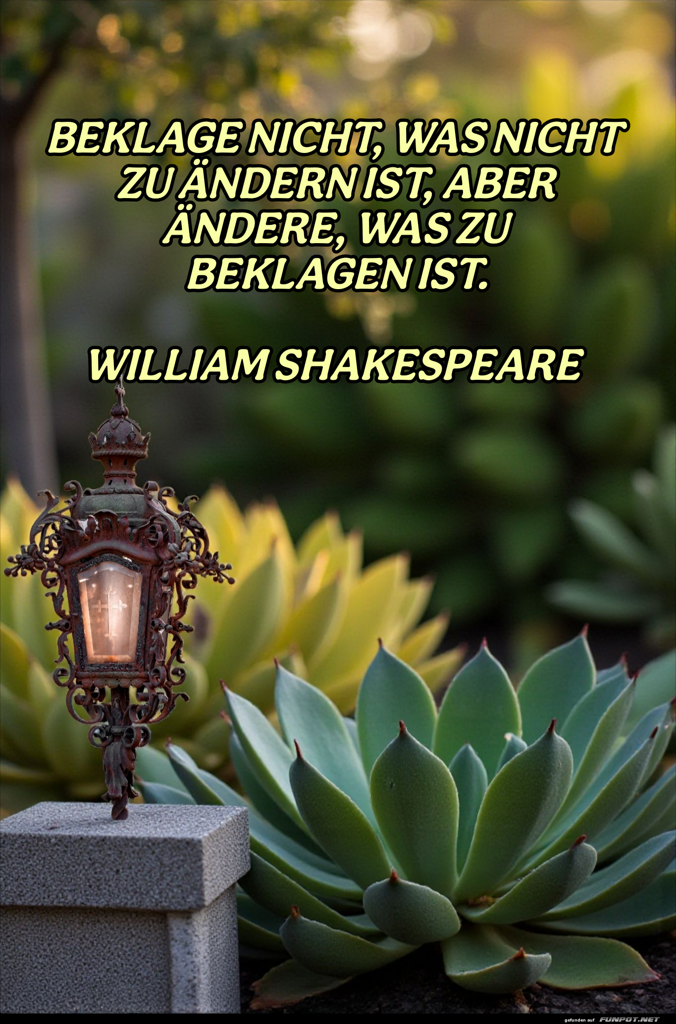 beklage nicht, was nicht zu �ndern ist