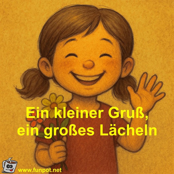 Ein kleiner Gruß, ein großes Lächeln Ein kleiner Gruß, ein großes Lächeln