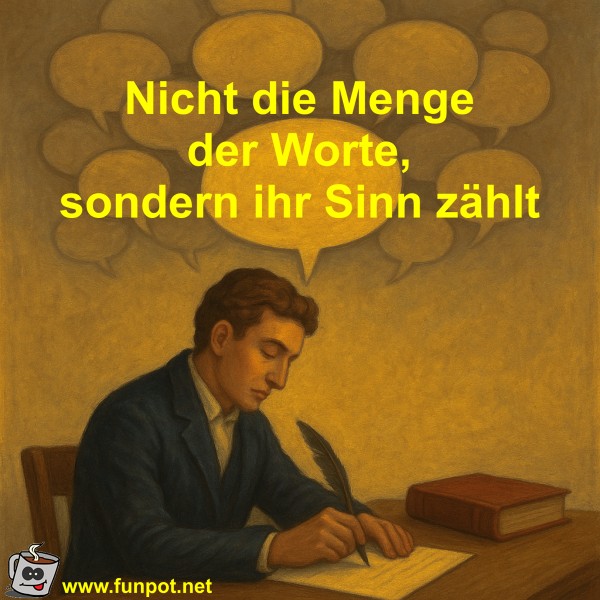 Nicht die Menge der Worte, sondern ihr Sinn z�hlt