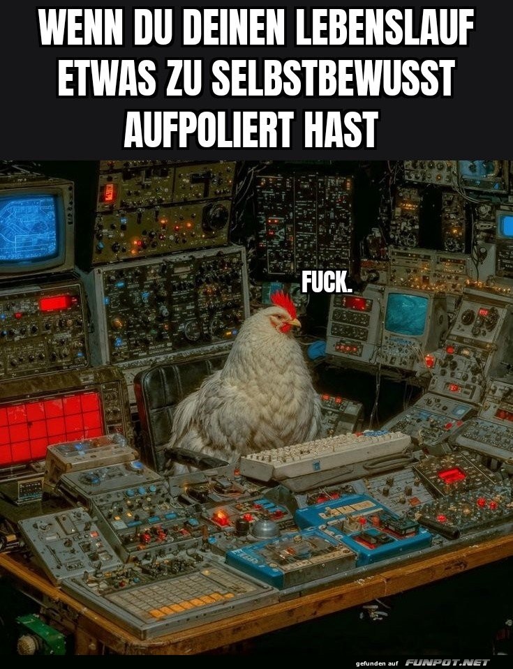 Huhn beim Vorstellungsgespr�ch