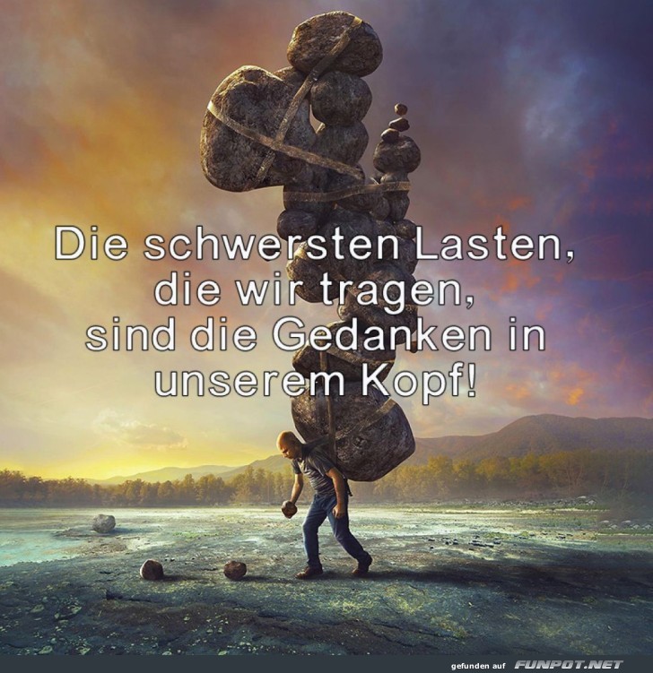 Gedanken wie Felsen: Schwerer als es aussieht!