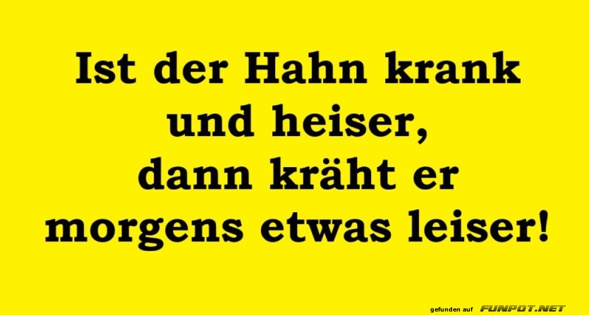 Morgenstund mit leisem Hahn