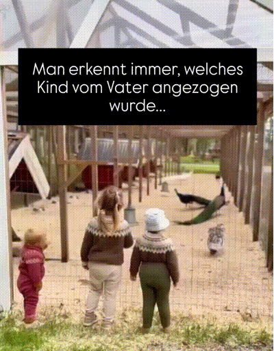 Ein Kind wurde vom Vater angezogen