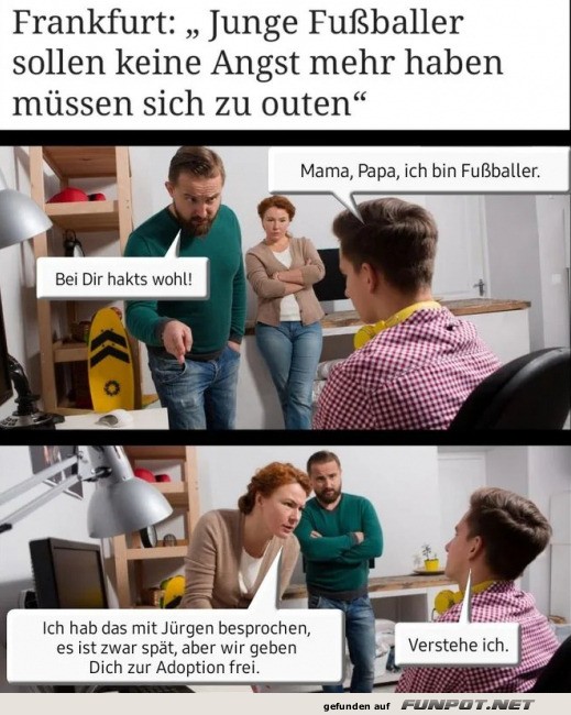 Outing als Fu�baller: Ein Familien-Drama!