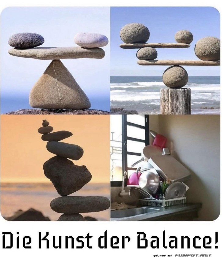 Stein stapeln und Geschirr jonglieren!