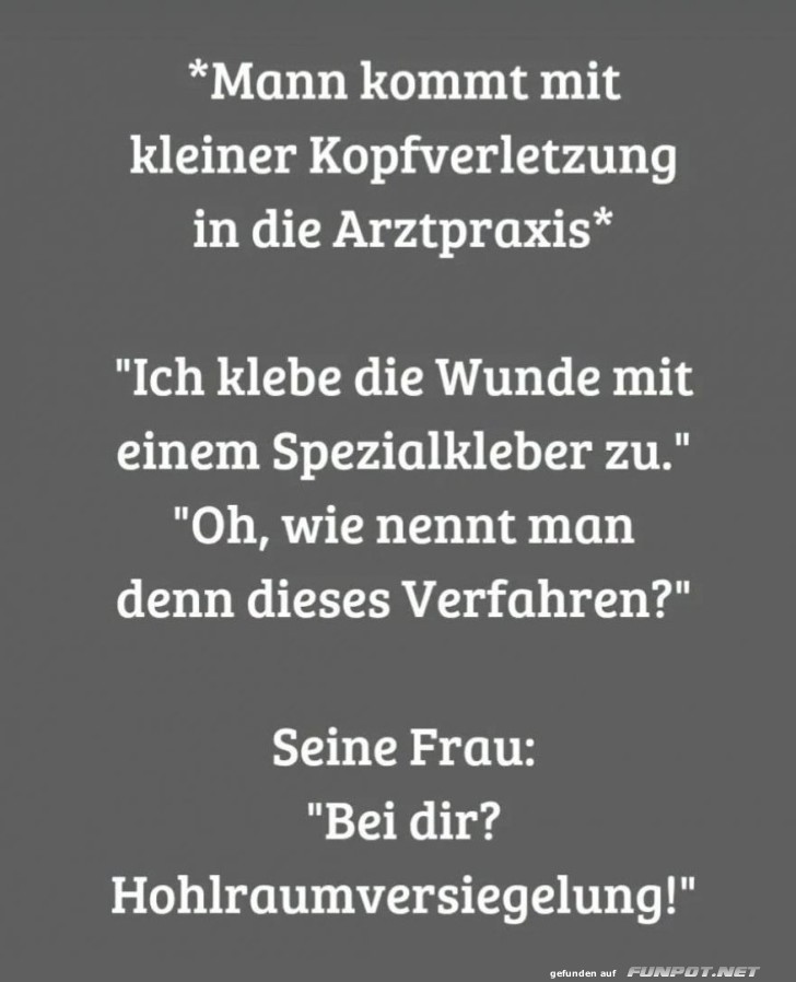 Wenn der Arzt zum Kleber greift
