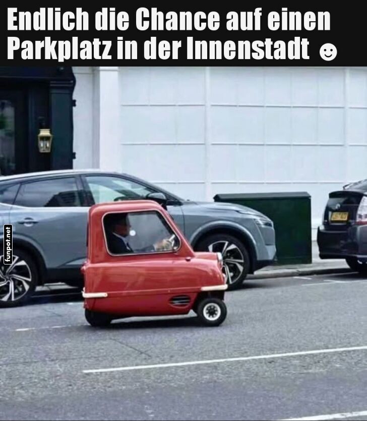 Microauto-Magie auf Parkplatzsuche