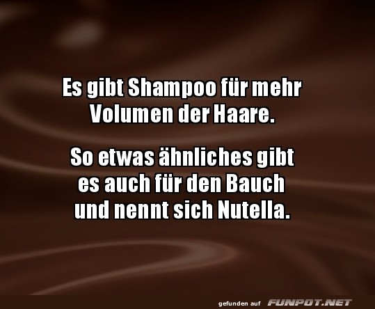Volumen f�r Haare und Bauch!
