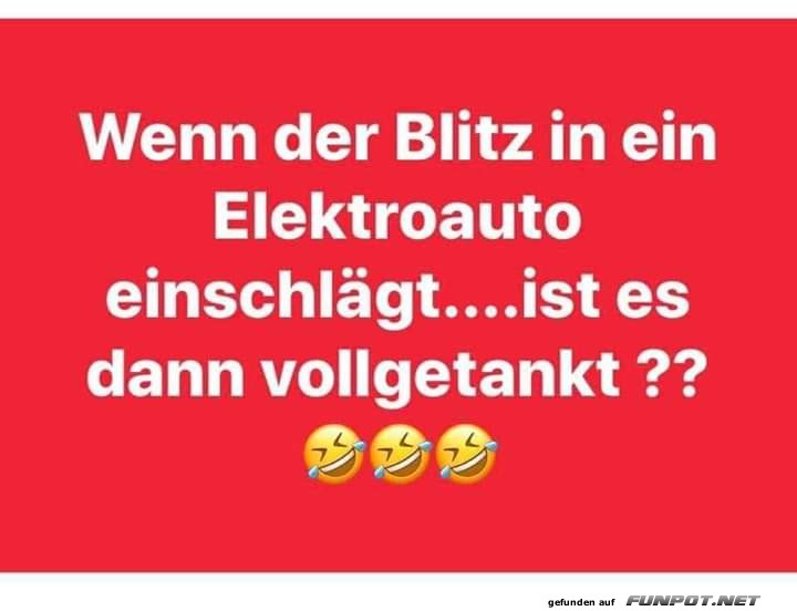 Blitz + Elektroauto = Vollgetankt?