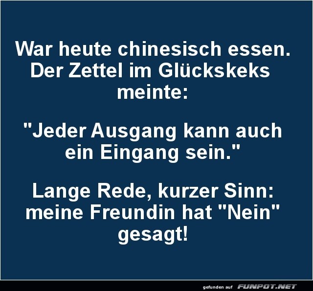 Glückskeks mit philosophischem Tiefgang