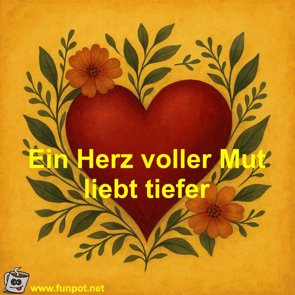 Ein Herz voller Mut liebt tiefer