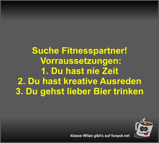 Suche Fitnesspartner!