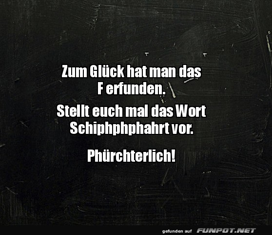 Endlich kein Schiphphphahrt!