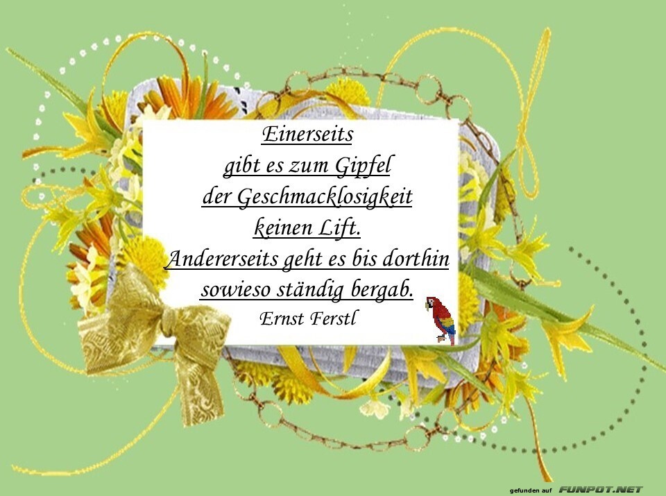 Ernstes Gedicht mit Blumen und Zwitschern