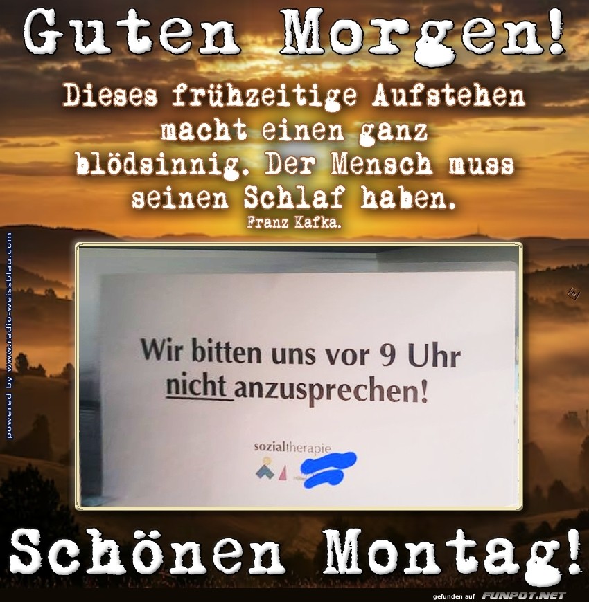 Montagsmodus aktiviert: Vor 9 Uhr schweigen!