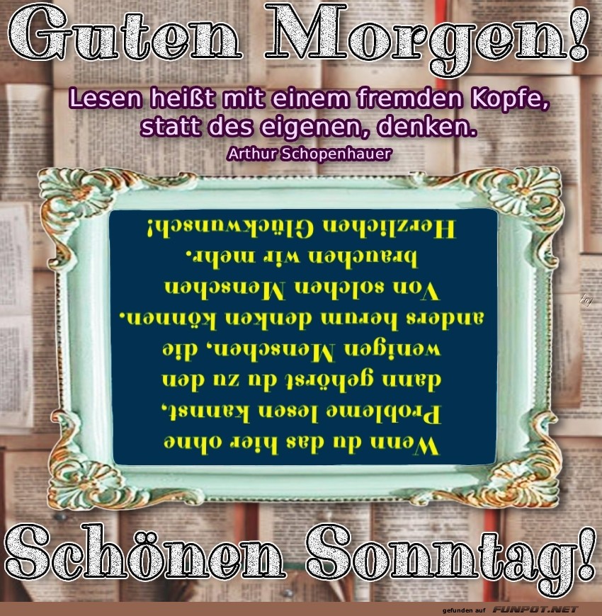 Morgengedanken im Bilderrahmen