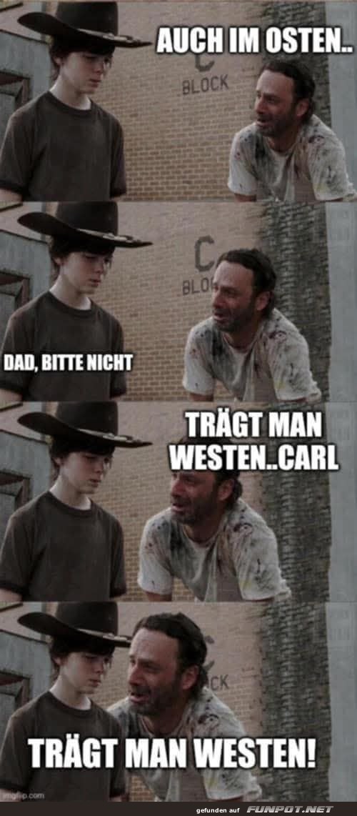 Westen-Wortspiel im Zombie-Land