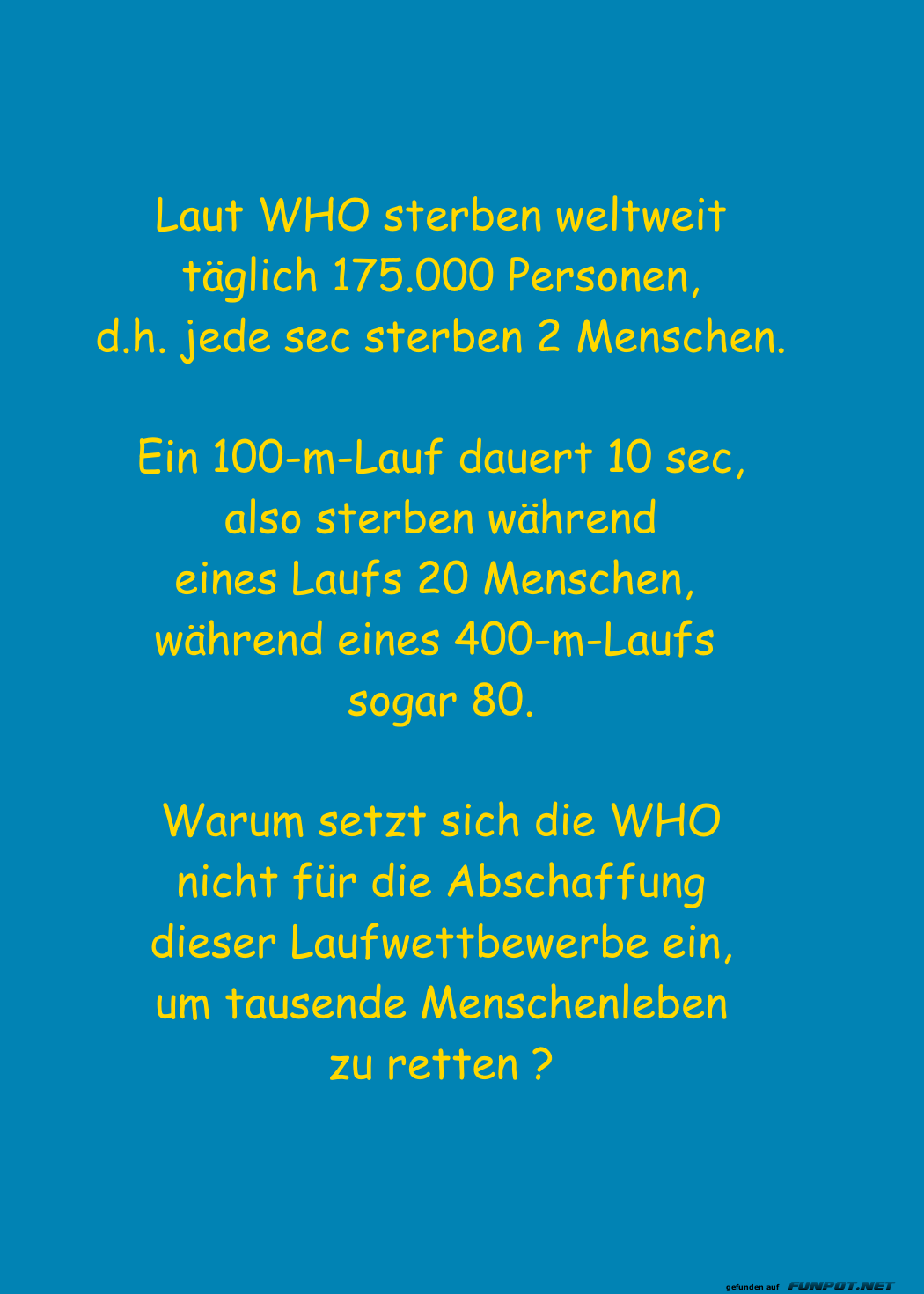 Laufwettbewerb: Ein gef�hrlicher Sport?