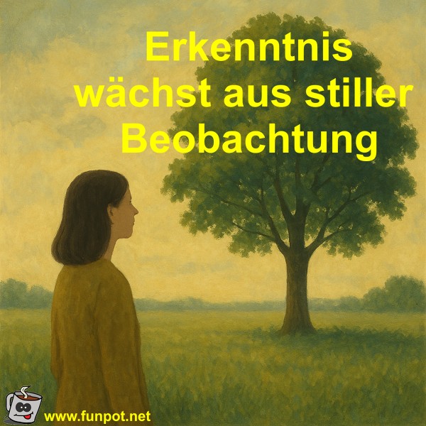 Erkenntnis wächst aus stiller Beobachtung Erkenntnis wächst aus stiller Beobachtung