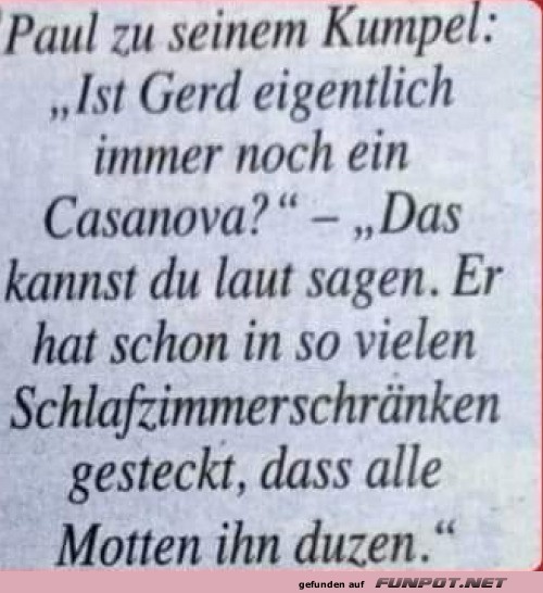 Gerd und seine Schrank-Geschichten!