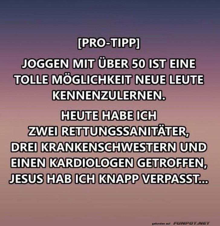 Joggen ab 50: Nie allein!