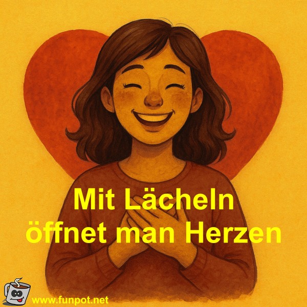 Mit Lächeln öffnet man Herzen