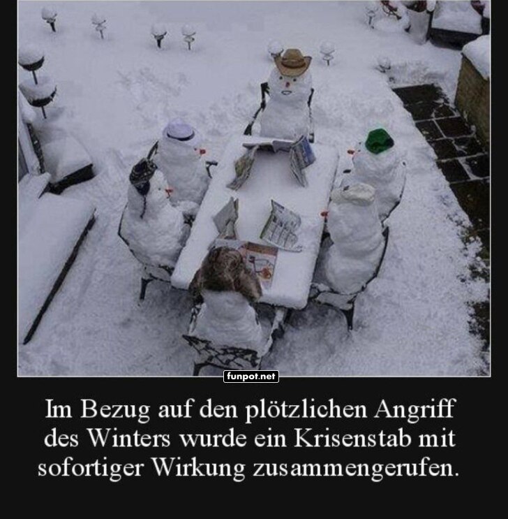 Schneem�nner im Krisengespr�ch