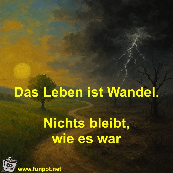 Das Leben ist Wandel. Nichts bleibt, wie es war Das Leben ist Wandel. Nichts bleibt, wie es war
