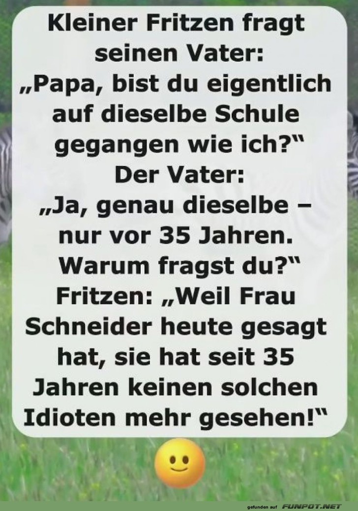 Vaters alter Schulweg und Fritzens Frust